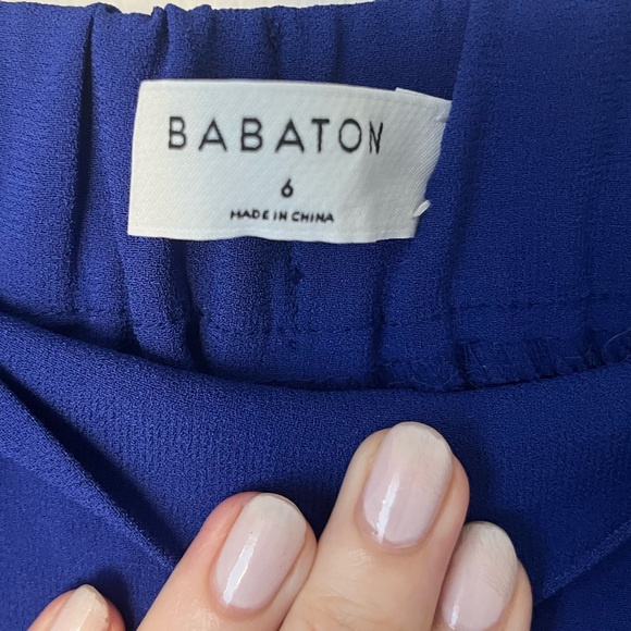 💙 Aritzia Babaton - “Conan” Cropped Mid Rise Crepe Trousers - Picture 7 of 10